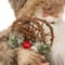 Glitzhome® 18" Christmas Light Brown Faux Fur Santa Figurine